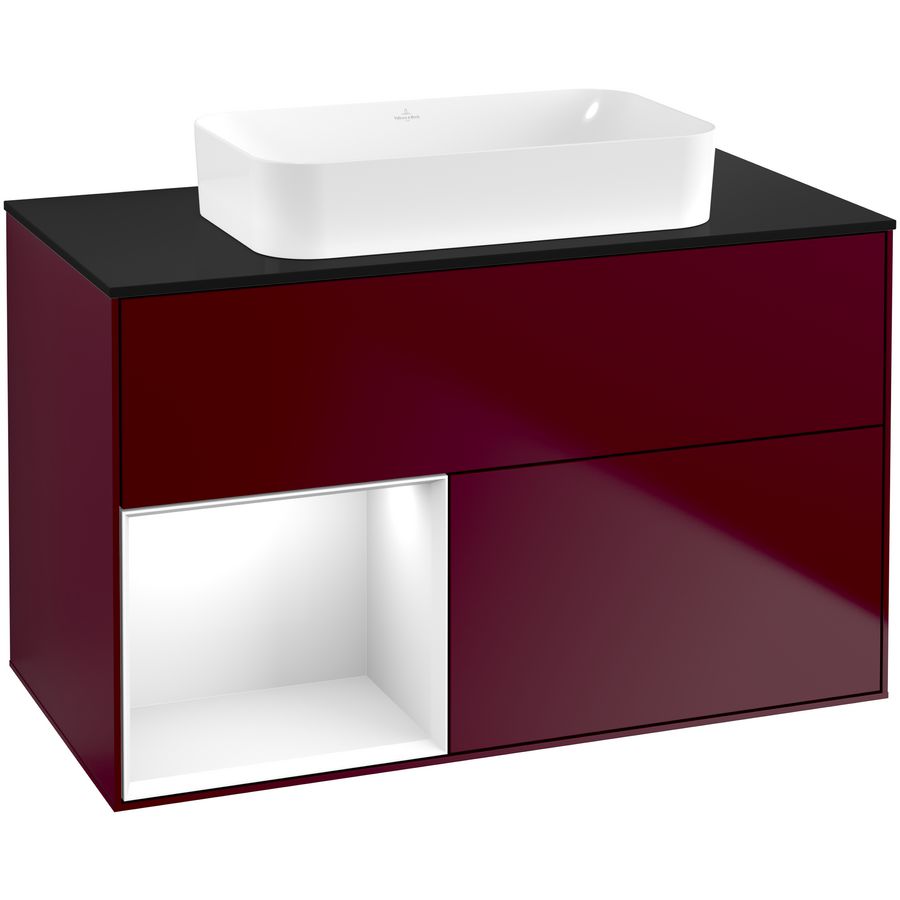 Wastafelonderkast Finion 1000x603x501mm Peony Matt Lacquer F652GFHB