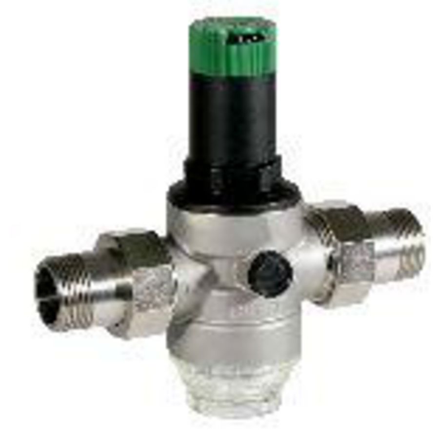 Drukreduceerventiel RVS 1,5..6bar kunststof zeefhouder (40°C.) incl. koppelingen 2"bu.