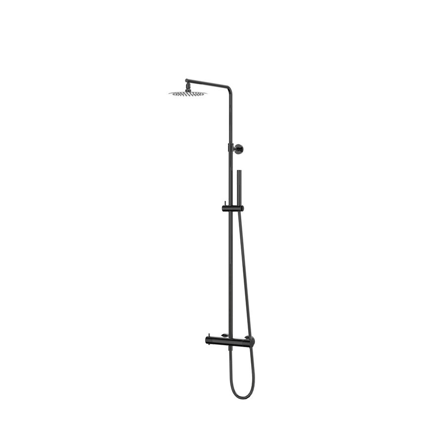 Afbouwdeel regendouche IVY combiset Nexus 1 opbouwthermostaat staafmodel zwart chroom CSN1ZCAA