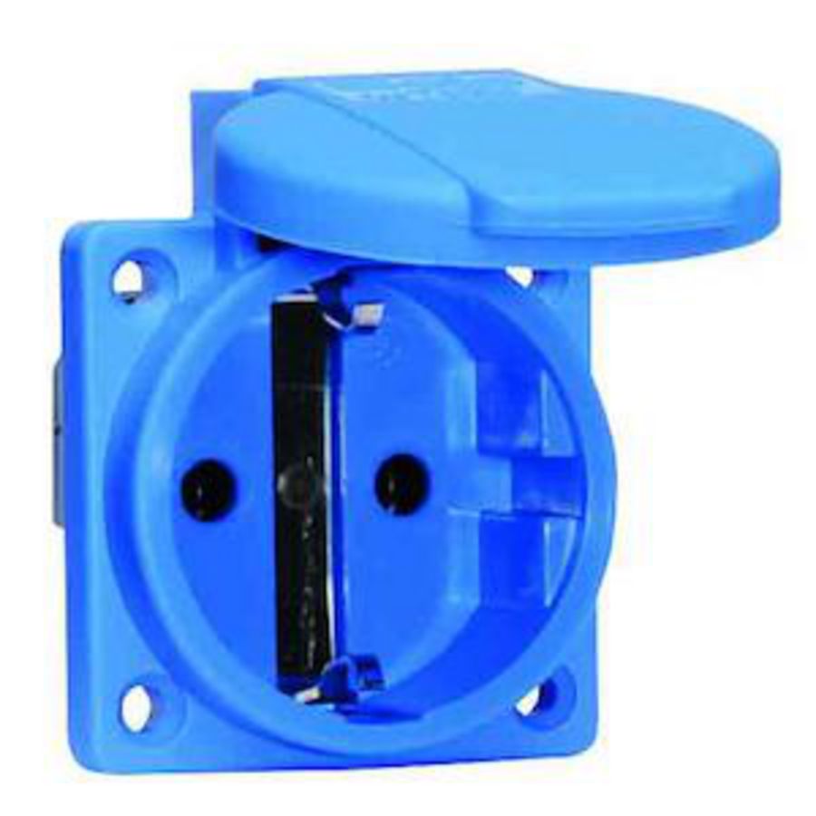 Toestelcd. ICD 16A 2P+Ra 230V IP54 50x50 Bl Ni BGV A2 VVE=20