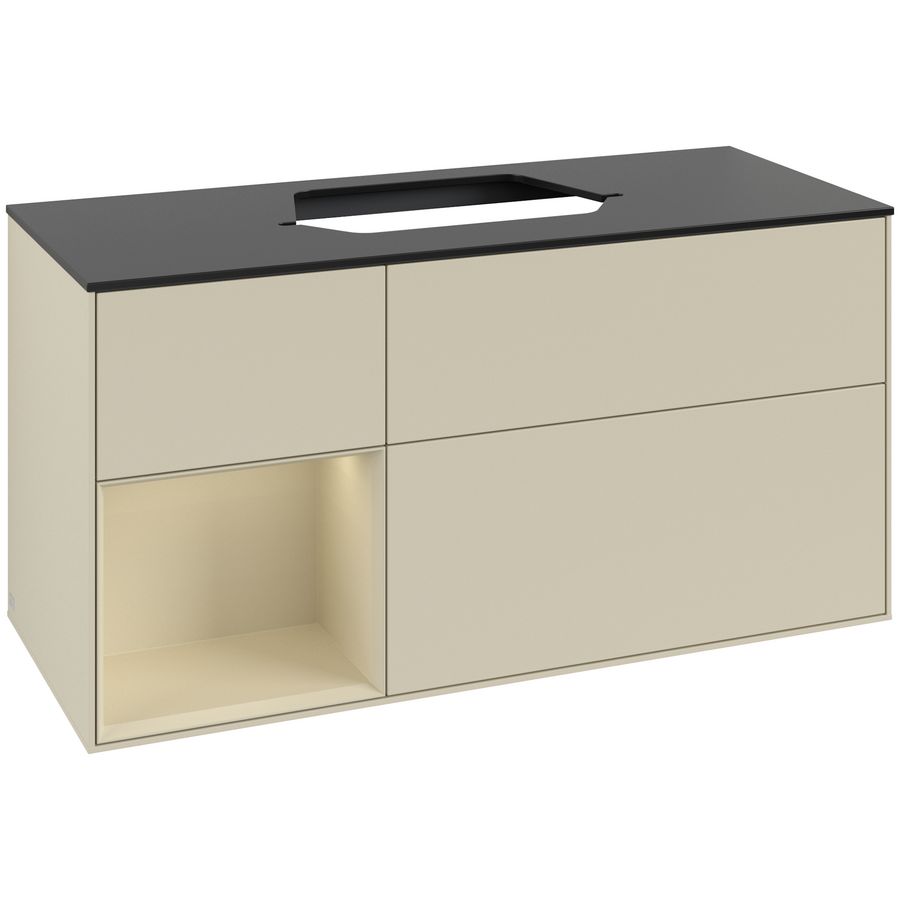 Wastafelonderkast Finion 1200x603x501mm S.Grey Matt Lacquer F412HJHJ