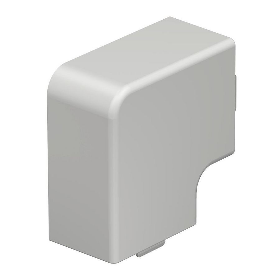 Deksel platte hoek 30x45mm polyvinylchlorid puur wit VVE=4