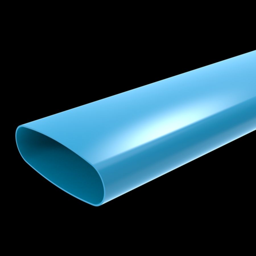 Lengte a 5mtr. kanaal ovaal (235x80mm) PVC luchtverdeelsysteem VENTIZA blauw