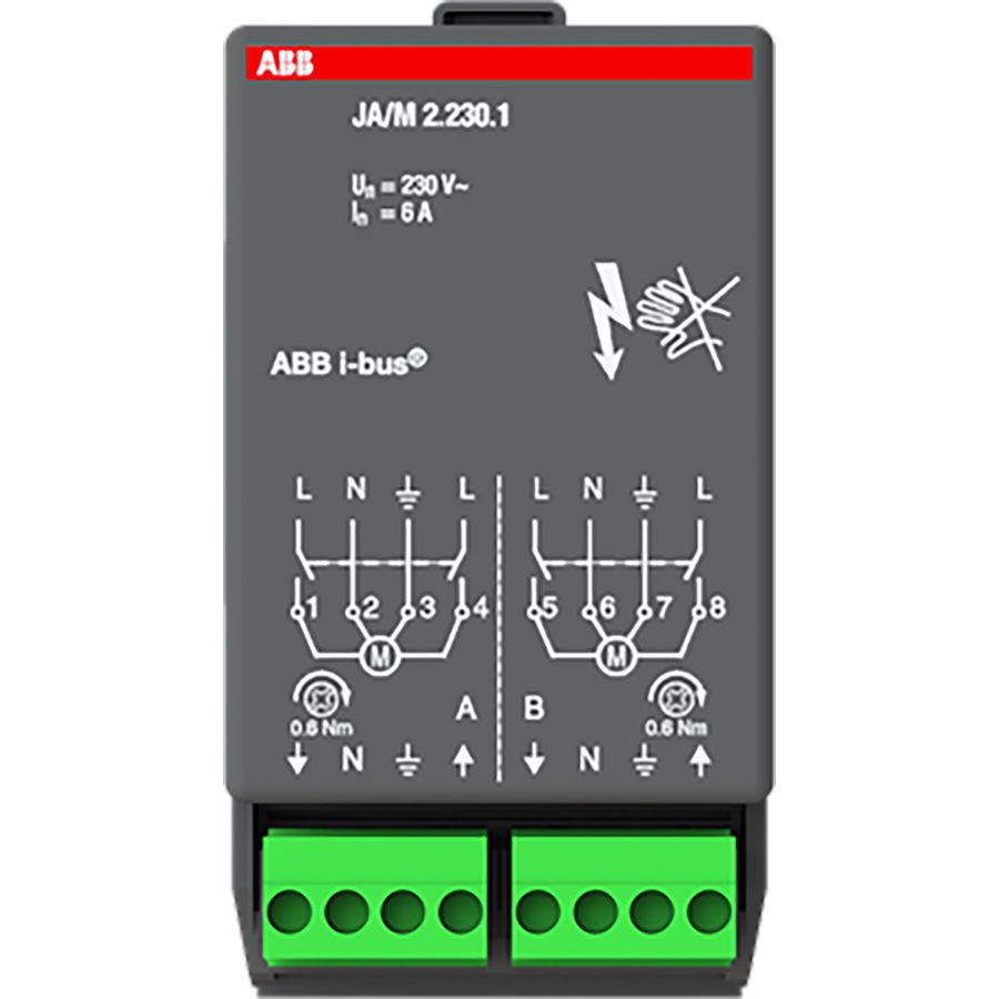 Jaloezie aktormodule KNX 2-voudig 2 x 230V AC (JA/M2.230.1)