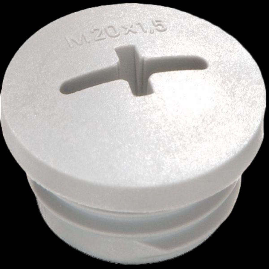 Blindstop kunststof M12x1,5 vlamvertragend (EVSF12LG) VVE=100
