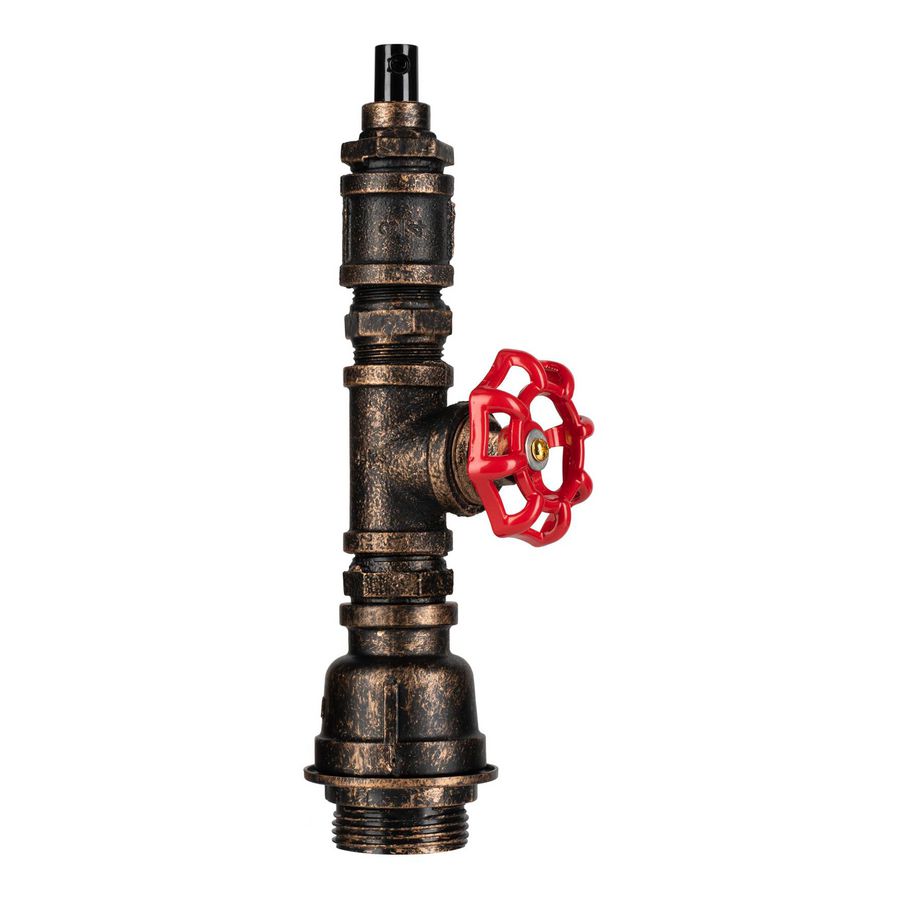 Pendel hanglamp Fire Hose zwart/goud E27 textielsnoer L=1,3m.