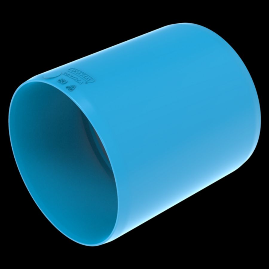 Steekmof lijm PVC luchtverdeelsysteem VENTIZA blauw Ø80xØ80mm mof/mof