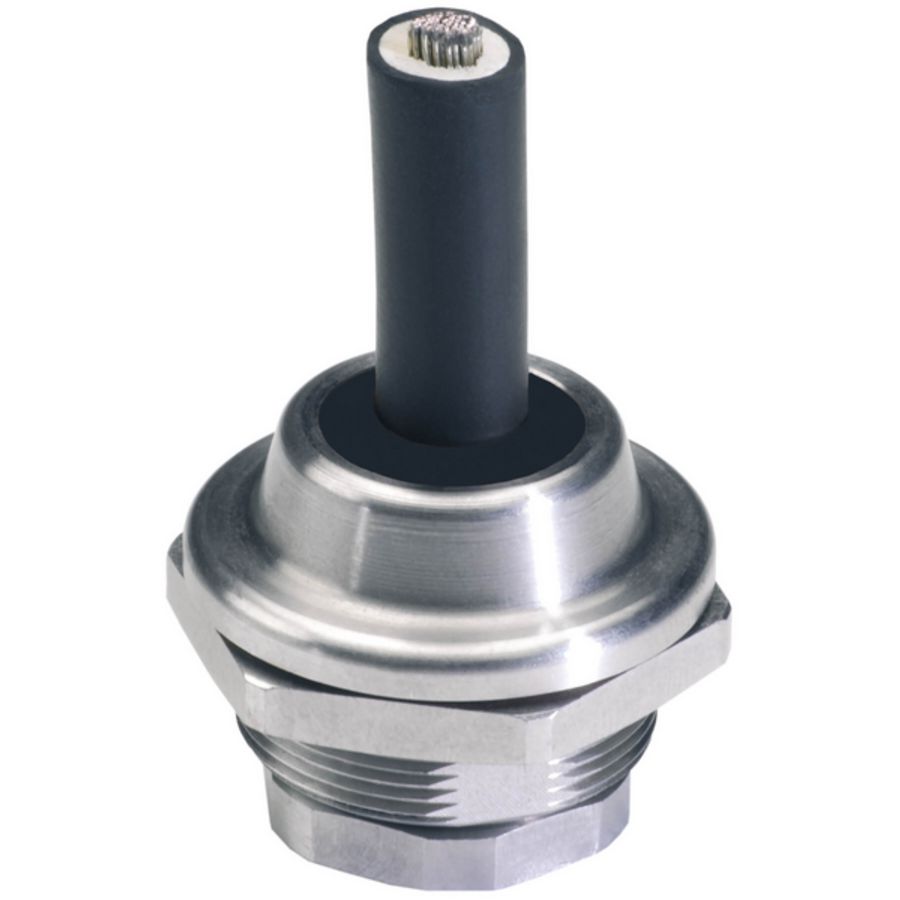 Wartel RVS tbv food-industrie M12, sealing en moer, temp -40 tot +120°C. (HGSM12-EPack)
