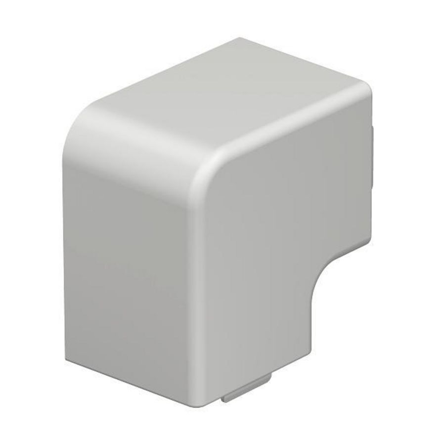 Deksel platte hoek 40x40mm polyvinylchlorid puur wit VVE=4