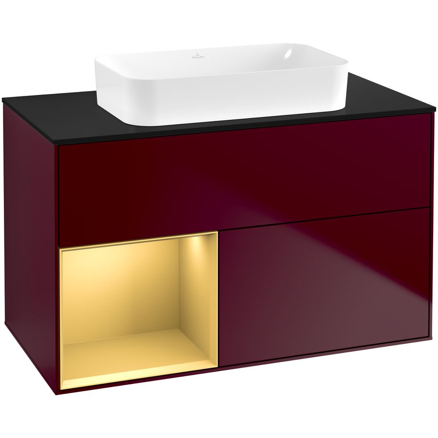 Wastafelonderkast Finion 1000x603x501mm Peony Matt Lacquer F652HFHB
