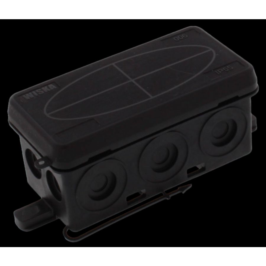 Kabeldoos kunststof, IP55, 86x44x41mm kleur zwart (KA006BK) VVE=10