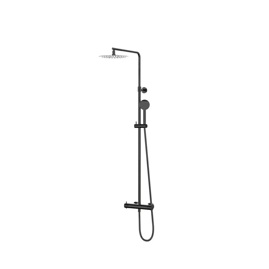 Afbouwdeel regendouche IVY combiset Nexus 1 opbouwthermostaat  zwart chroom CSN1ZCCB