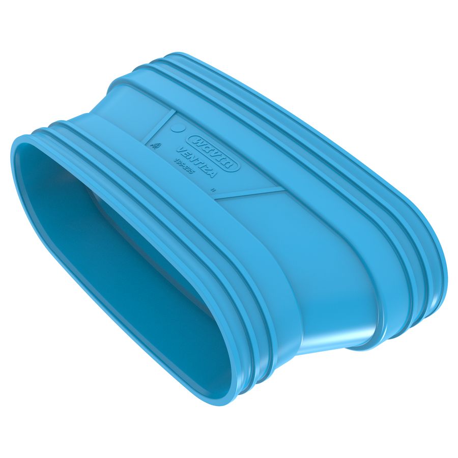 Verloopstuk lijm PVC luchtverdeelsysteem VENTIZA blauw (235x80mm) x (195x80mm) mof/mof