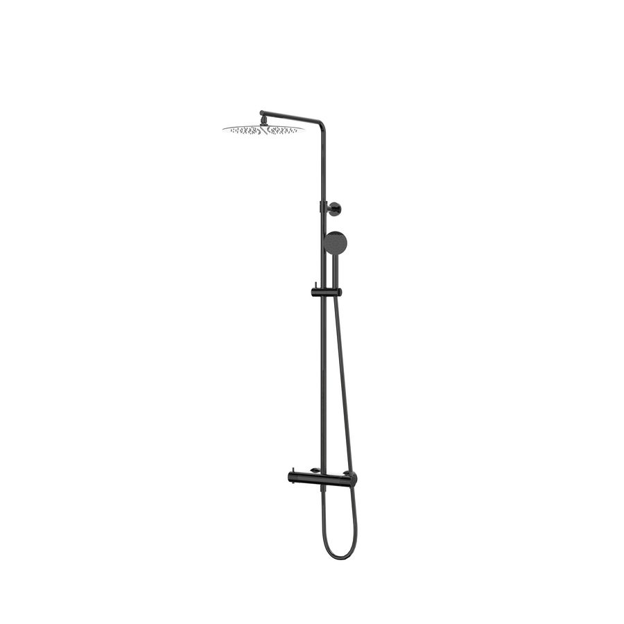Afbouwdeel regendouche IVY combiset Nexus 1 opbouwthermostaat  zwart chroom CSN1ZCCC