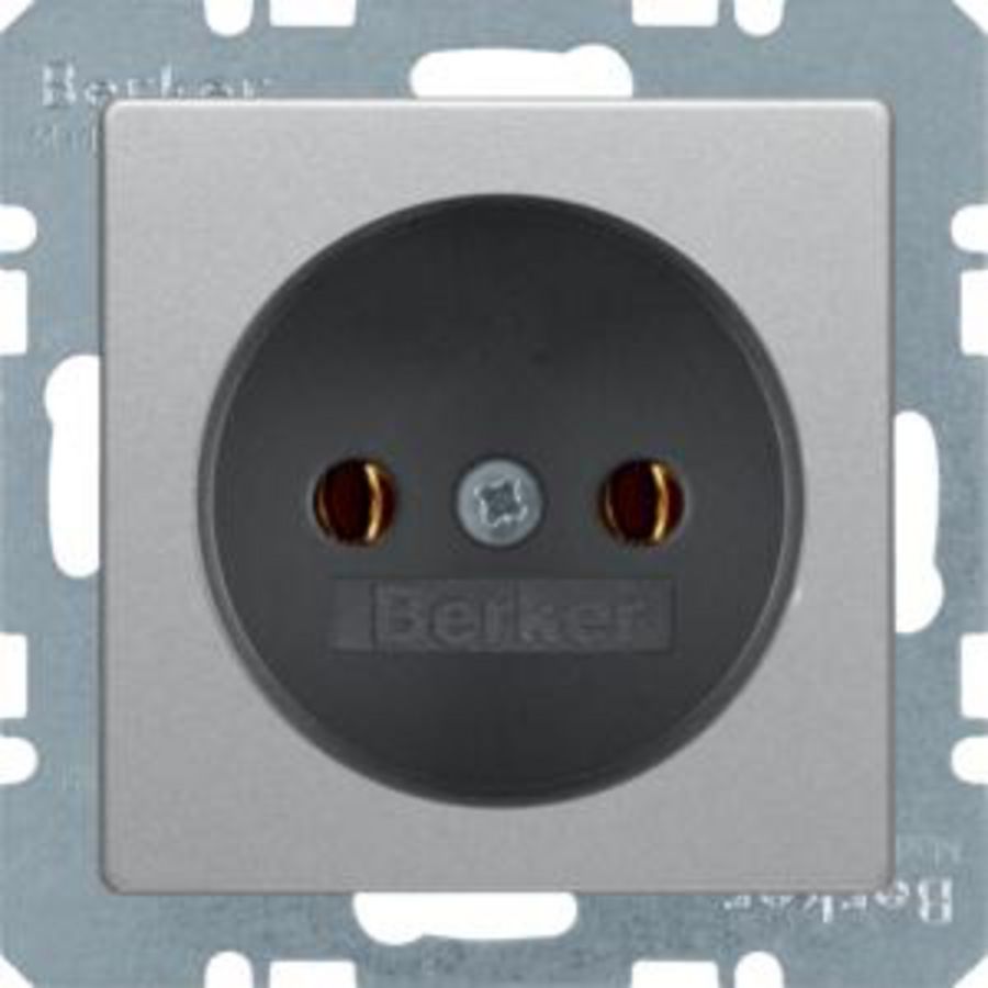 Wandcontactdoos 2P schroef berker Q.1/Q.3/Q.7 alulook