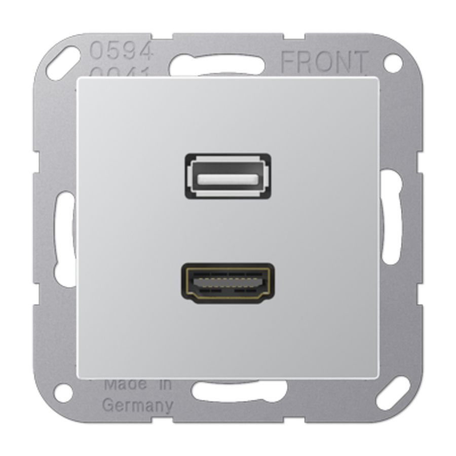 Afdekking A500 aluminium voor HDMI/USB