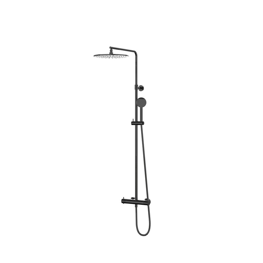 Afbouwdeel regendouche IVY combiset Nexus 1 opbouwthermostaat  zwart chroom CSN1ZCCF