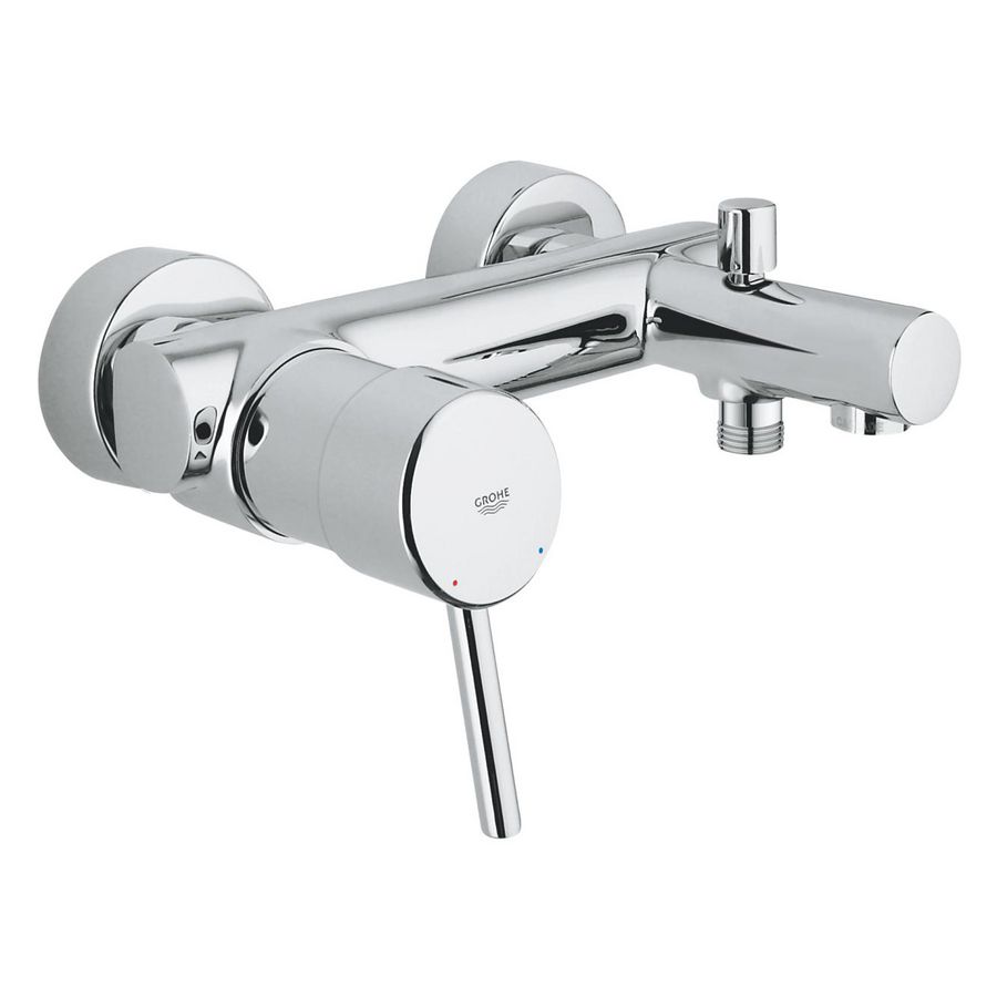 Concetto badkraan chroom hoh 150mm incl. S-koppelingen