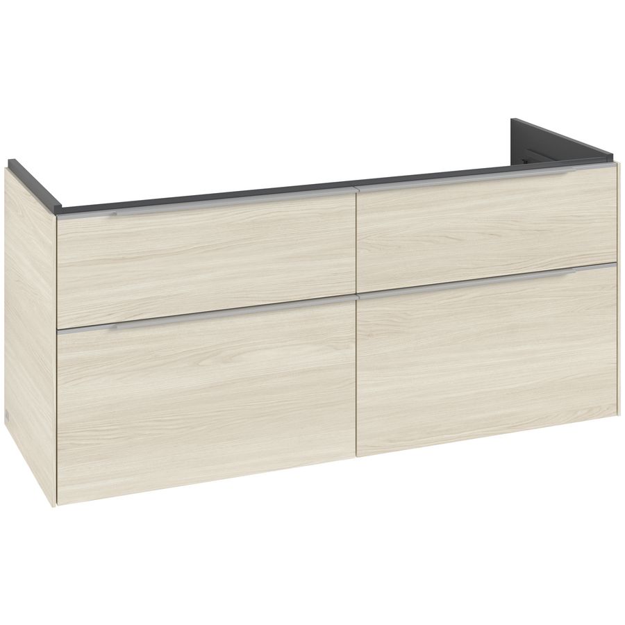 Wastafelonderkastkast SUBWAY 3.0 1272x576x478mm White Oak C568L0AA greep alu. glans