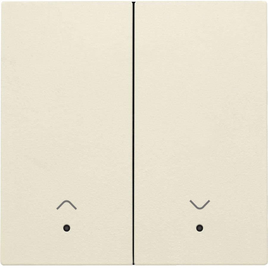 Afwerkingsset lens dubbele elektr. rolluiksch. cream