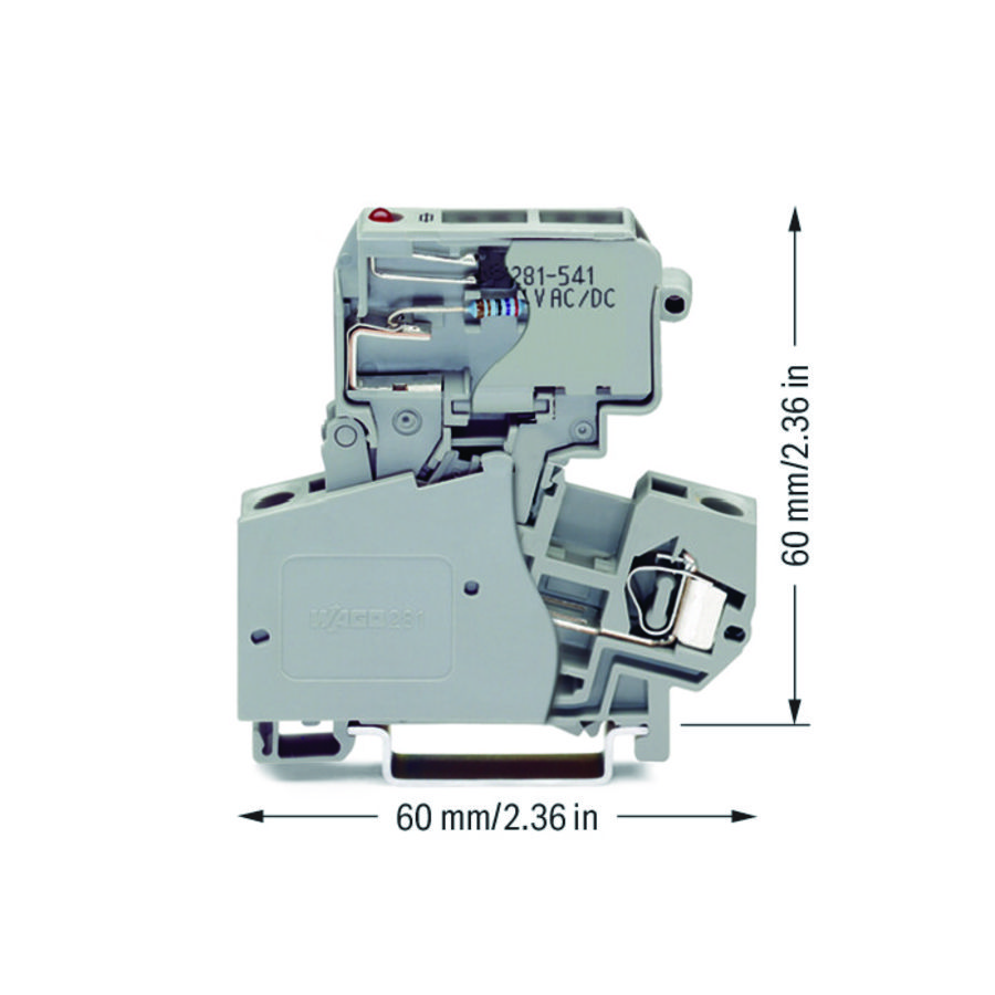 2-draads zekeringsklem zekeringh. 281-613/281-541 VVE=50