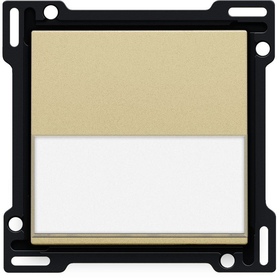 Afwerkingsset tekstveld enkelv. schakelaar/knop gold