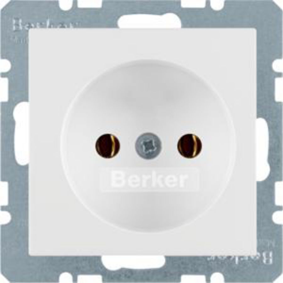 Wandcontactdoos 2P schroef berker Q.1/Q.3/Q.7 polarwit