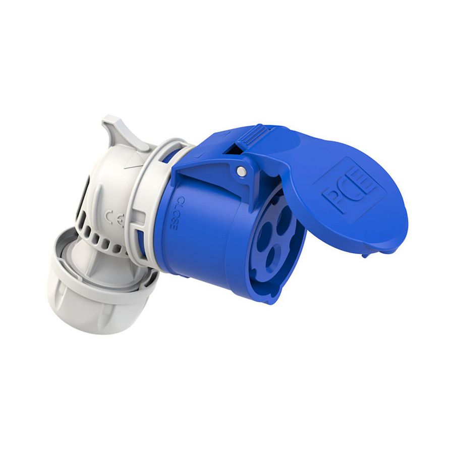 Contactstop CEE haaks 16A 3p 230V 6h blauw IP44 Twist