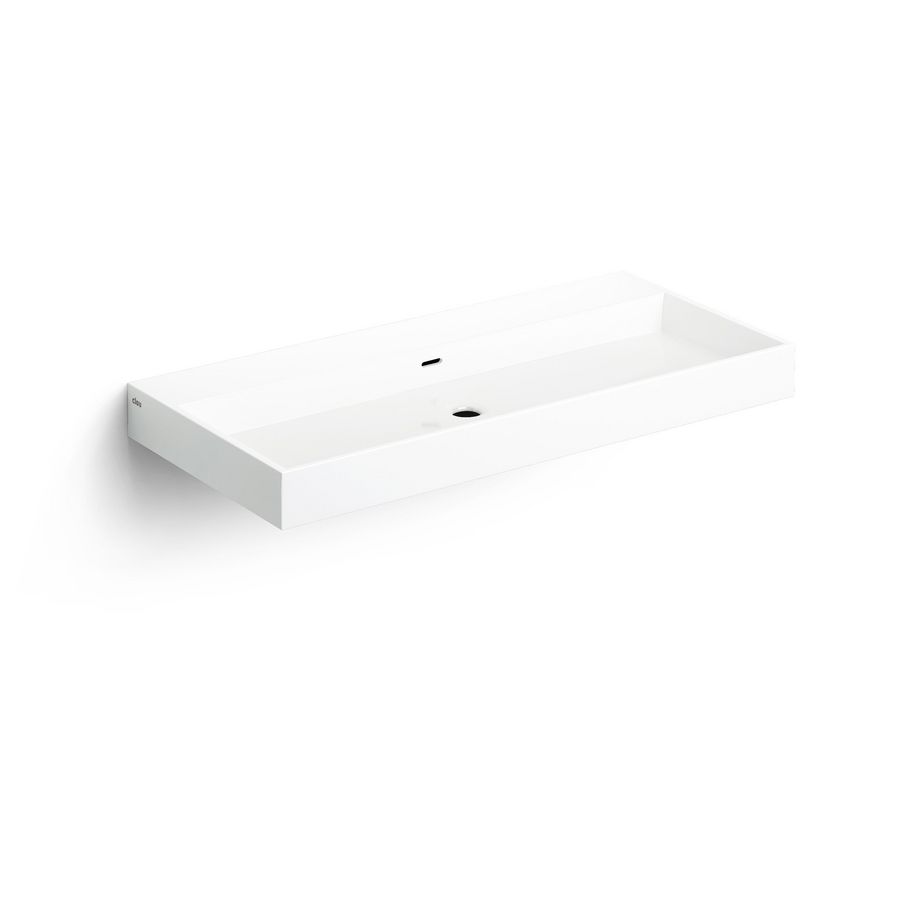 Wash Me wastafel 90cm, zonder plug, mineral marmer