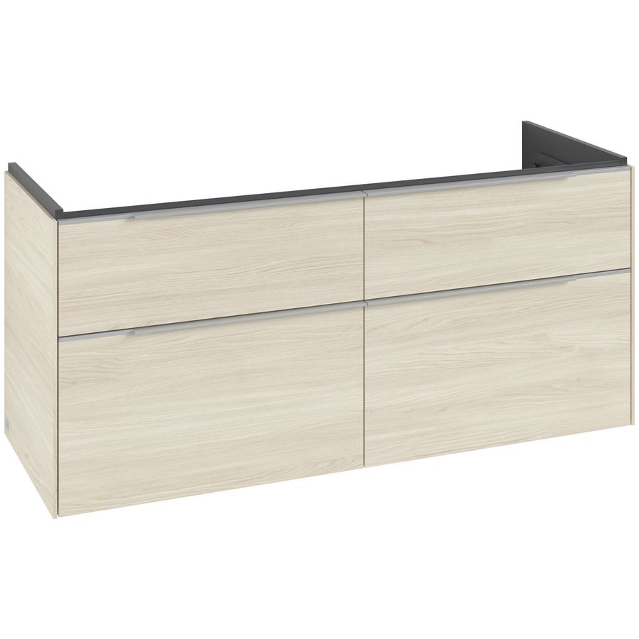 Wastafelonderkastkast SUBWAY 3.0 1272x576x478mm White Oak C602L0AA greep alu. glans
