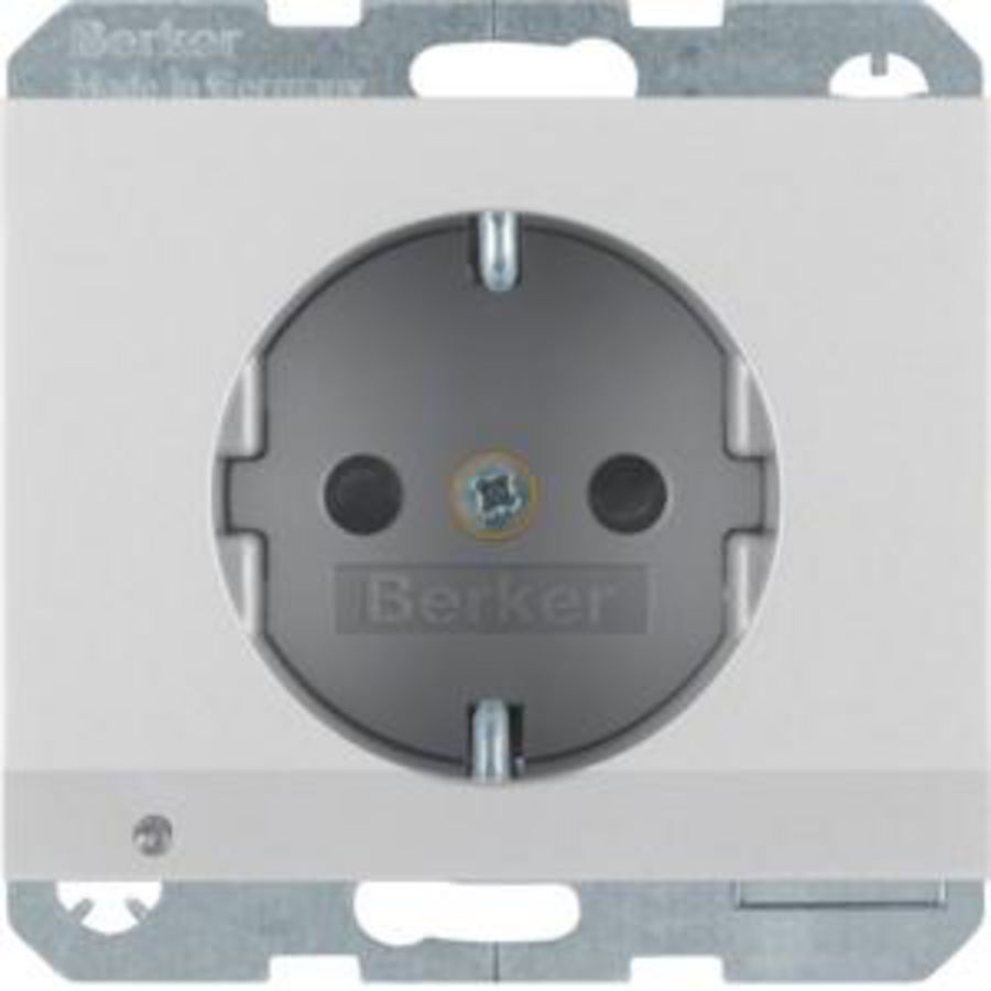 Wandcontactdoos RA led-orient. berker K.1/K.5 aluminium