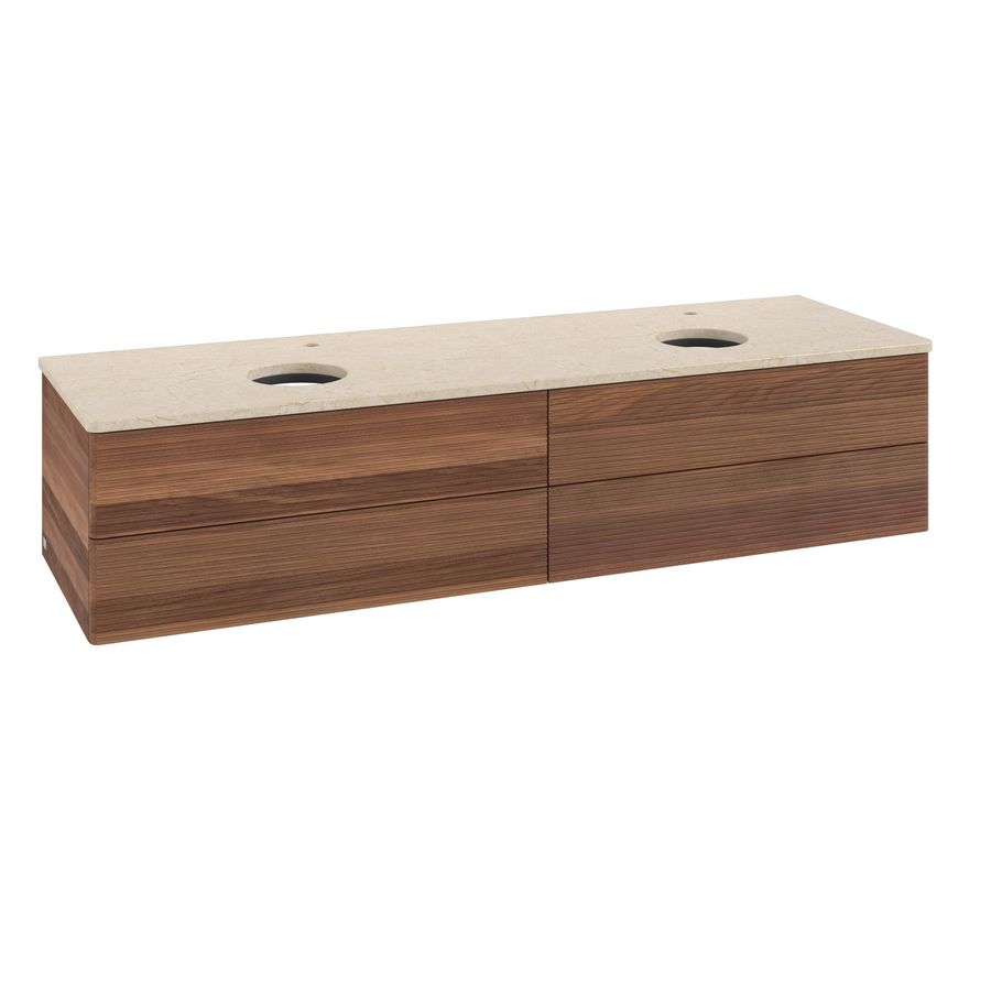 Wastafelonderkast Antao 1600x360x500mm Warm Walnut K28153HM