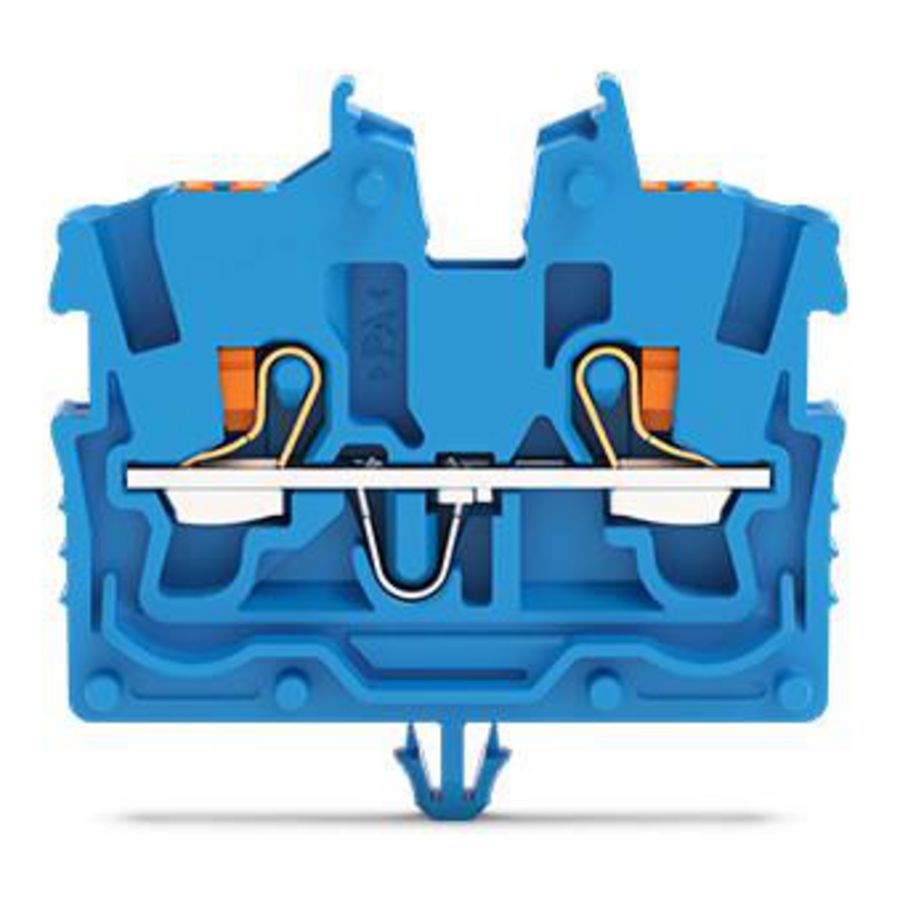 2-draads MINI-rijgklem Met Druk 1 mm² blauw 2250-314 VVE=100