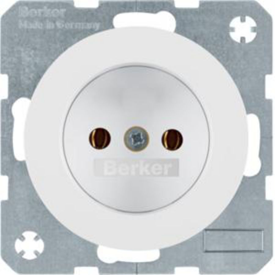 Wandcontactdoos 2P steek berker R.1/R.3/R.8 polarwit