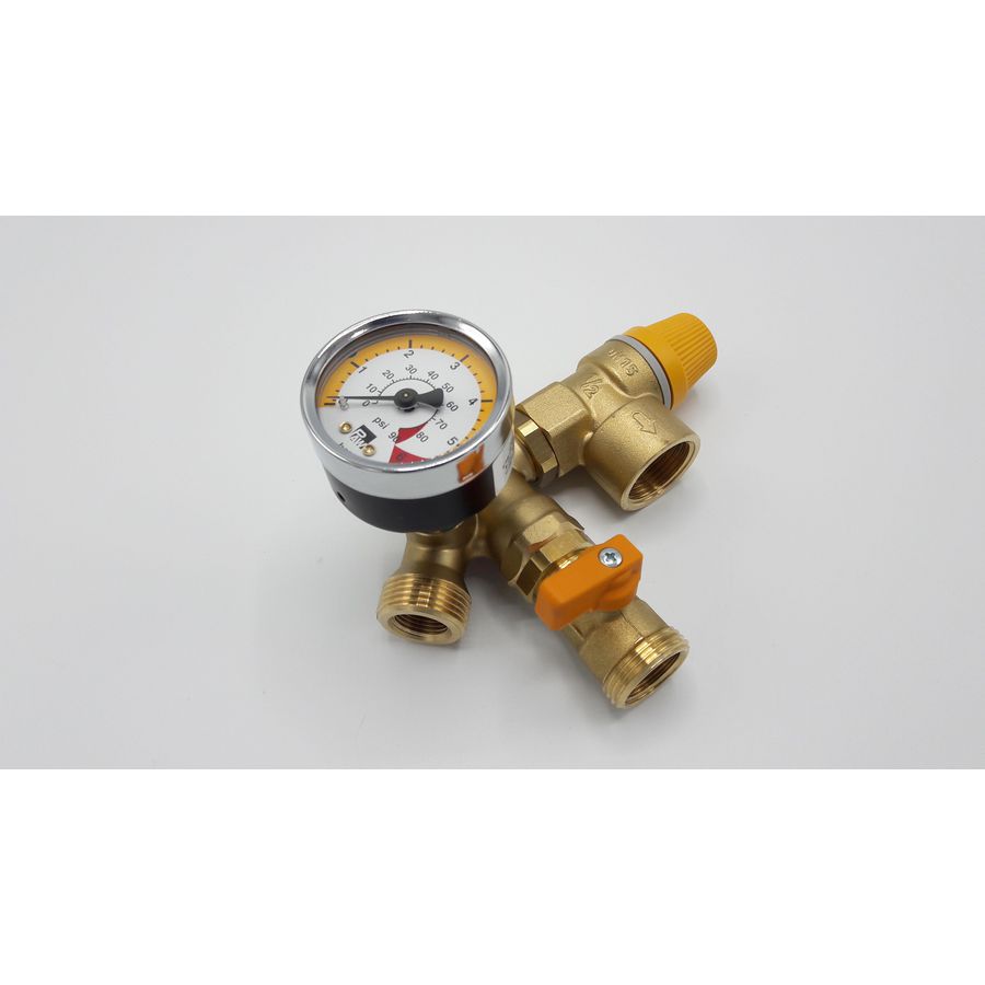 Veiligheidsgroep dn 20 6 bar, 50kW + manometer 0-6 bar