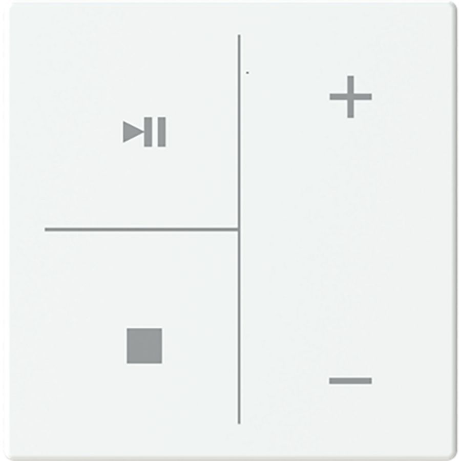 Centraalplaat afdek 4v muziek symb.F/S platform 63 studiowit (LFMW/A.4.63.11-84)