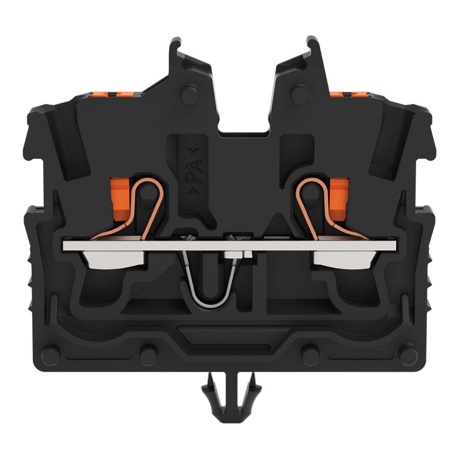 2-draads MINI-rijgklem Met Druk 1 mm² zwart 2250-315 VVE=100