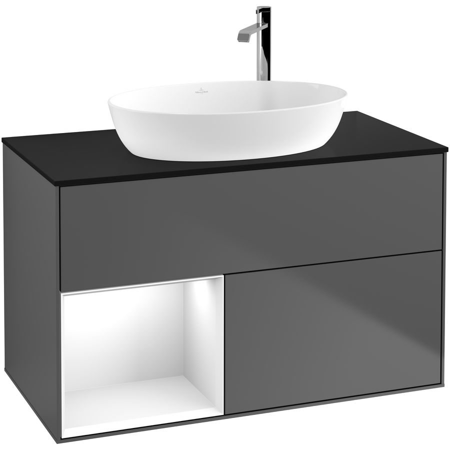 Wastafelonderkast Finion 1000x603x501mm Antr. Matt Lacquer G892GFGK
