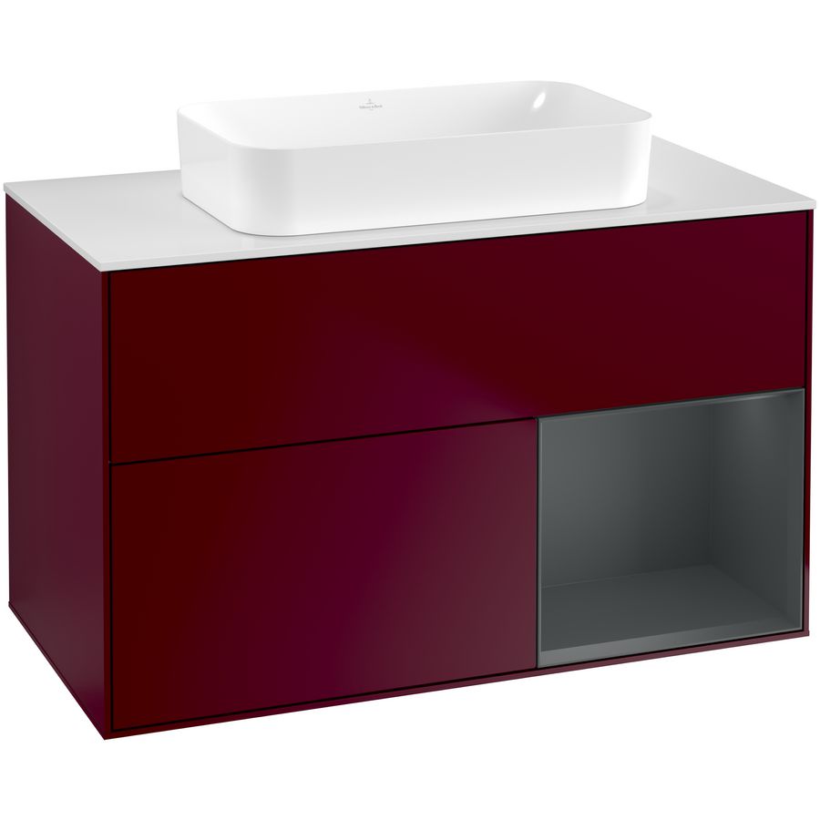 Wastafelonderkast Finion 1000x603x501mm Peony Matt Lacquer F661HGHB