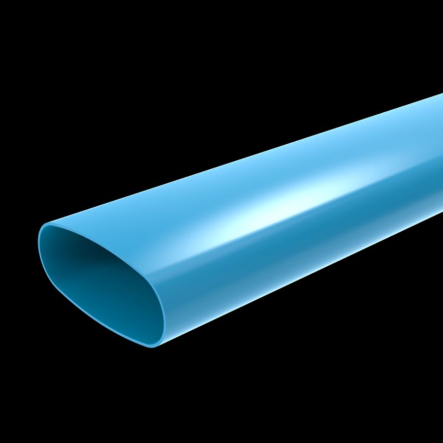 Lengte a 5mtr. kanaal ovaal (195x80mm) PVC luchtverdeelsysteem VENTIZA blauw