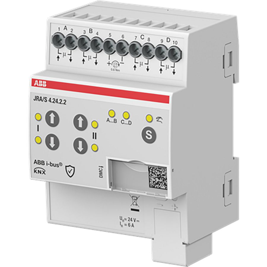 Jaloezie- en rolluikactuator 4-f 24 V DC Man Op handmatige (JRA/S4.24.2.2)