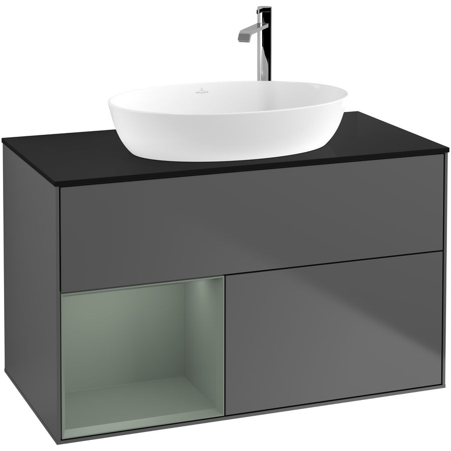 Wastafelonderkast Finion 1000x603x501mm Antr. Matt Lacquer G892GMGK
