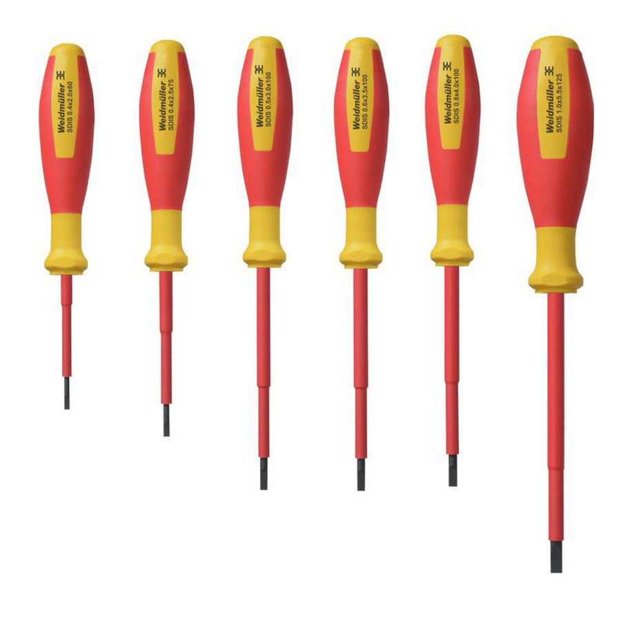 Schroevendraaierset VDE-geisoleerde Gesleufde SD-set