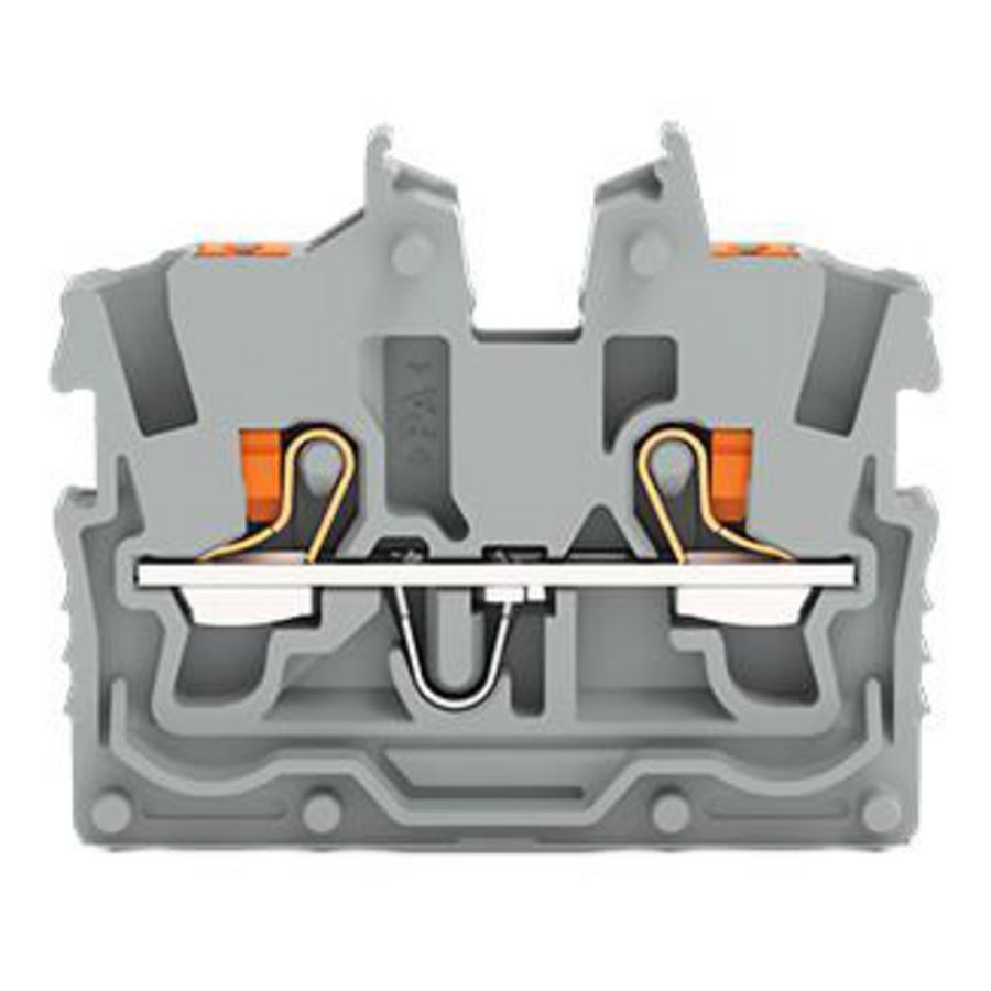 2-draads MINI-rijgklem Met Druk 1 mm² grijs 2250-321 VVE=100