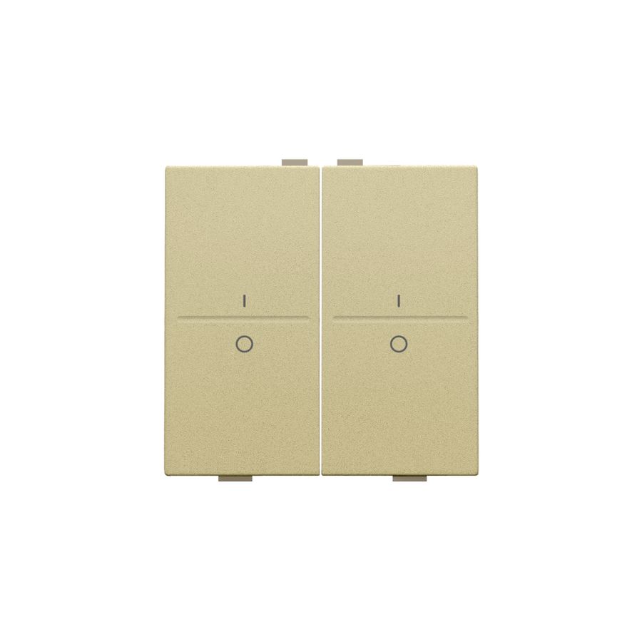 2-voudige toets met opdruk I en 0 RF schakelaar/knop gold