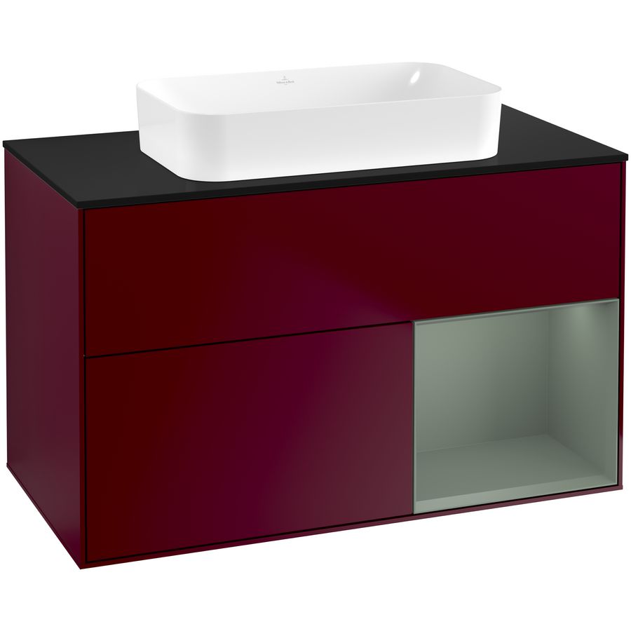 Wastafelonderkast Finion 1000x603x501mm Peony Matt Lacquer F662GMHB