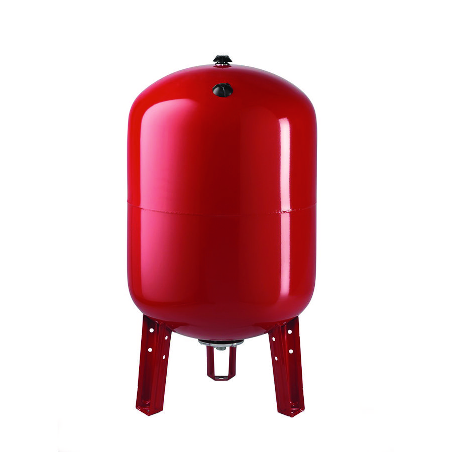 Expansievat verwarming op poten VRV150 2bar M 1" rood