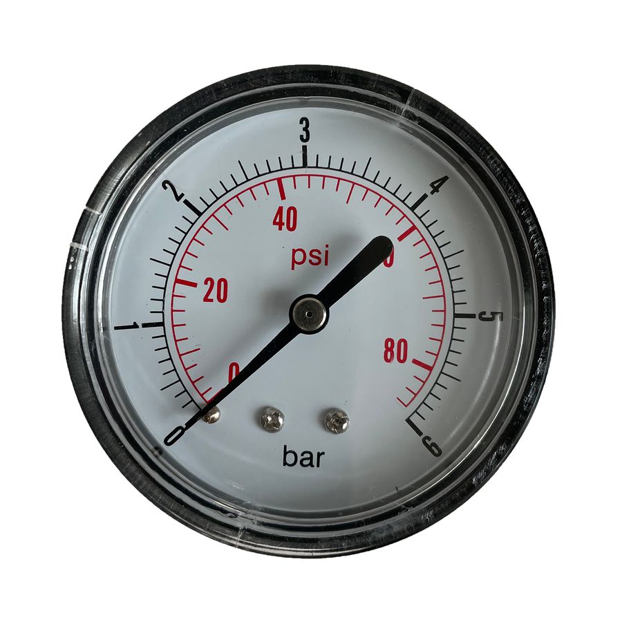 Pro Manometer diam.63 0-6bar 1/4" achteraansluiting