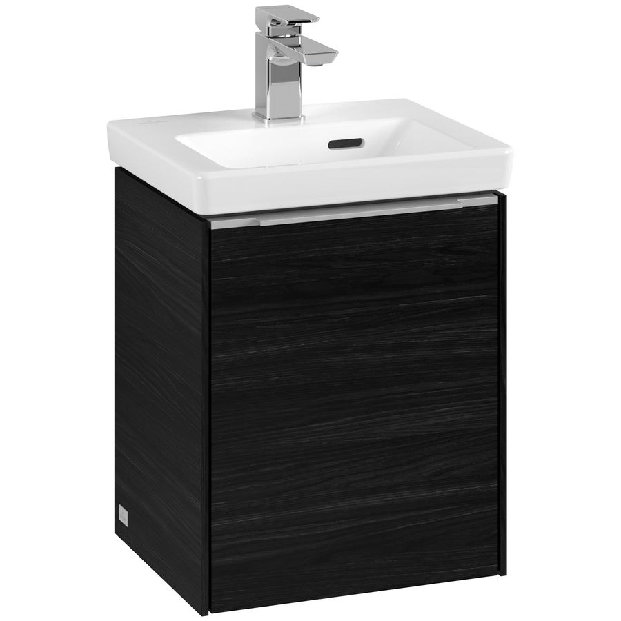 Wastafelonderkastkast SUBWAY 3.0 351x429x309mm Black Oak C58300AB greep alu. glans