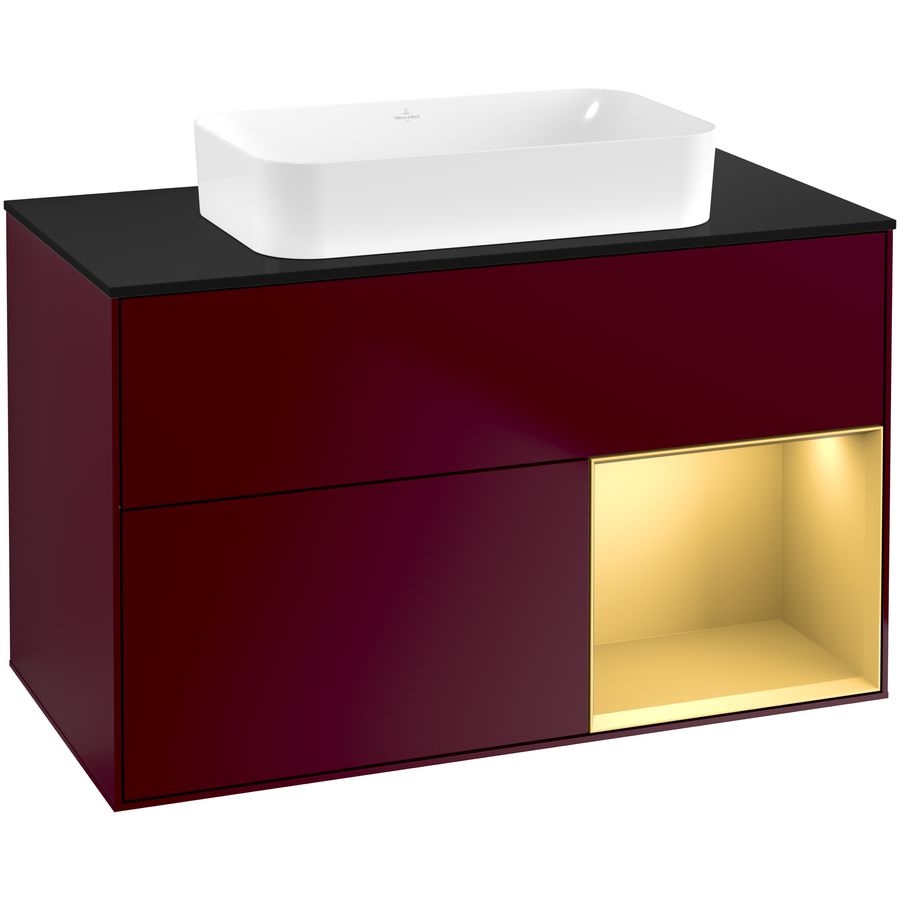Wastafelonderkast Finion 1000x603x501mm Peony Matt Lacquer F662HFHB